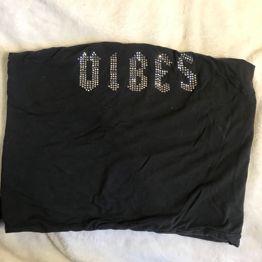 Dark Gray “Vibes” tube top